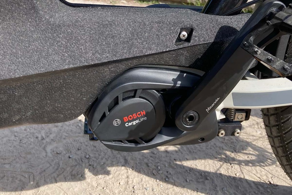 Nahaufnahme Motor an einem E-Bike